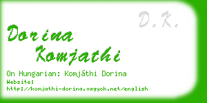 dorina komjathi business card